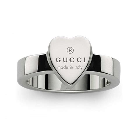 gucci trademark ring gold|heart ring with gucci trademark.